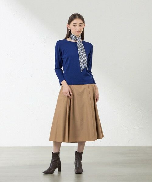 AMACA / アマカ マフラー・ショール・スヌード・ストール | 剣先リボンプリントナロースカーフ | 詳細3