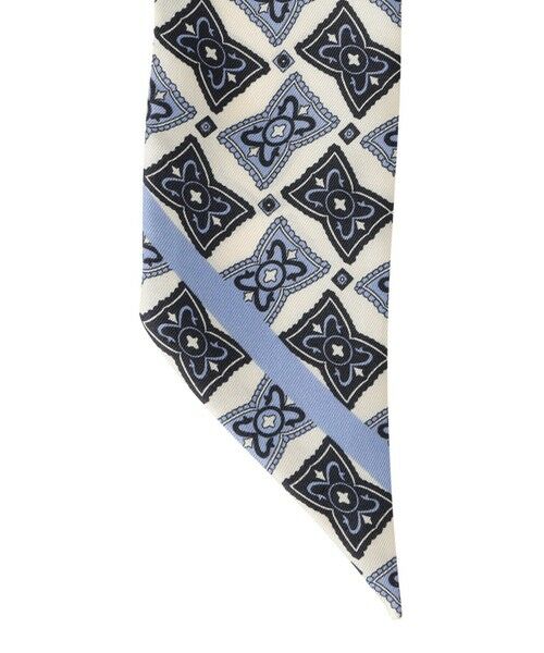 AMACA / アマカ マフラー・ショール・スヌード・ストール | 剣先リボンプリントナロースカーフ | 詳細6