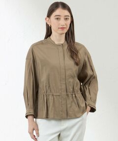 AMACA / アマカ ノーカラージャケット | ナチュラルドライオーガンジー