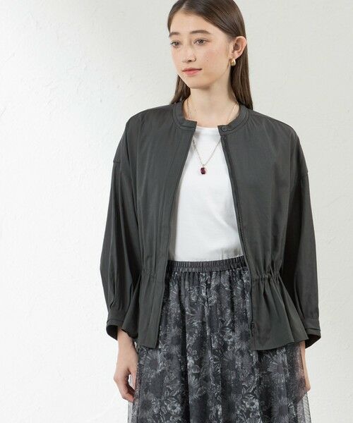 【美品】AMACA ノーカラー ラム レザー ジャケット アマカ M 38 美品】AMACA ノーカラー ラム レザー ジャケット アマカ M 38