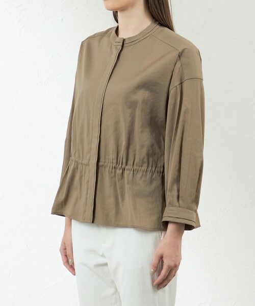 AMACA / アマカ ノーカラージャケット | ナチュラルドライオーガンジー | 詳細4