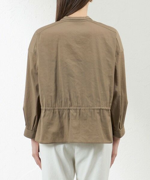 AMACA / アマカ ノーカラージャケット | ナチュラルドライオーガンジー | 詳細5