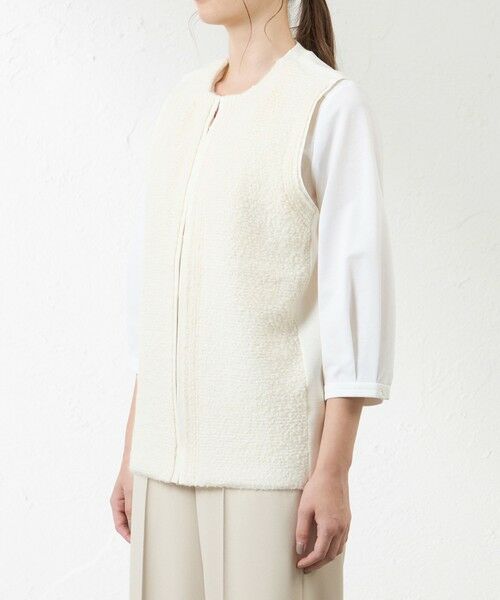 AMACA / アマカ ノーカラージャケット | ファーニットベスト | 詳細3