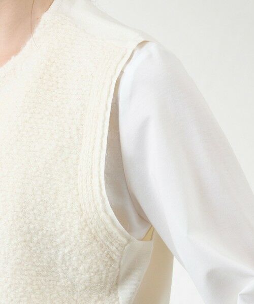 AMACA / アマカ ノーカラージャケット | ファーニットベスト | 詳細5