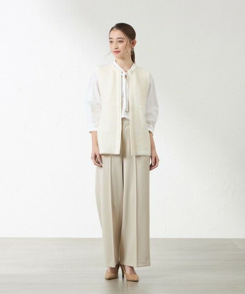 AMACA / アマカ ノーカラージャケット | ファーニットベスト | 詳細1