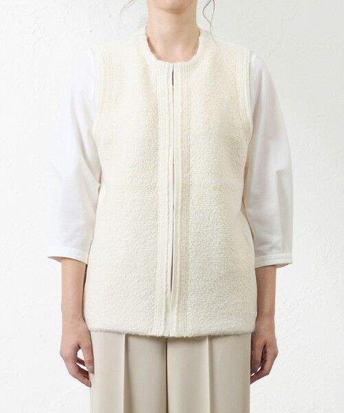 AMACA / アマカ ノーカラージャケット | ファーニットベスト | 詳細2