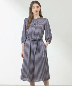 アマカ 今期ワンピース(38)AMACA 8−2【アマカ】AMACA ネイビーワンピース 半袖 総レース 上品