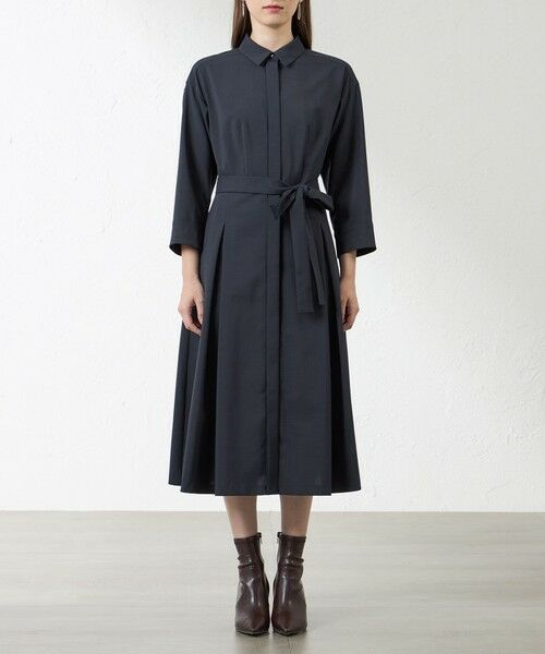 AMACA / アマカ ロング・マキシ丈ワンピース | ウーリーポリエステルワンピース | 詳細4