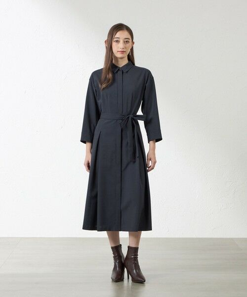 AMACA / アマカ ロング・マキシ丈ワンピース | ウーリーポリエステルワンピース | 詳細1