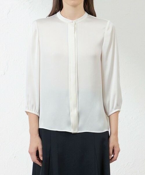 AMACA / アマカ シャツ・ブラウス | ブライトストレッチフロントタックブラウス | 詳細5