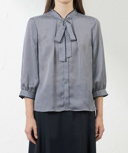 AMACA / アマカ シャツ・ブラウス | アバカスドットプリントボウタイブラウス | 詳細3