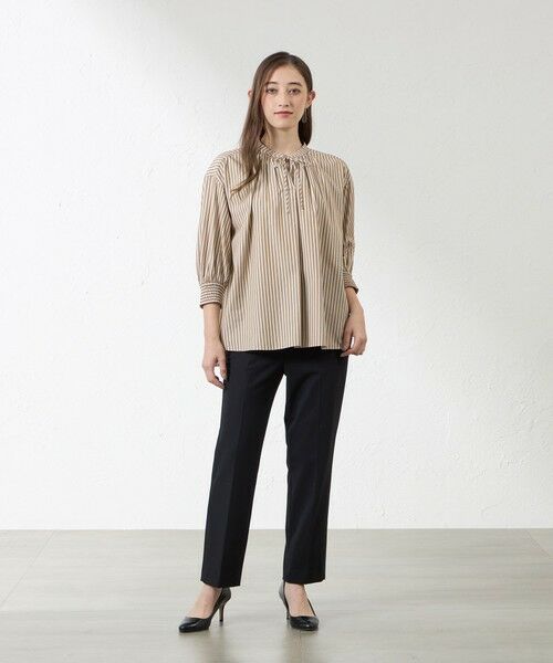 AMACA / アマカ シャツ・ブラウス | 先染めストライプギャザーブラウス | 詳細3