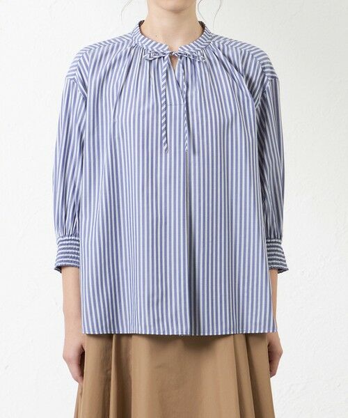 AMACA / アマカ シャツ・ブラウス | 先染めストライプギャザーブラウス | 詳細4