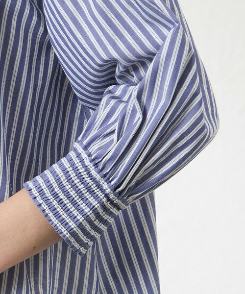 AMACA / アマカ シャツ・ブラウス | 先染めストライプギャザーブラウス | 詳細7