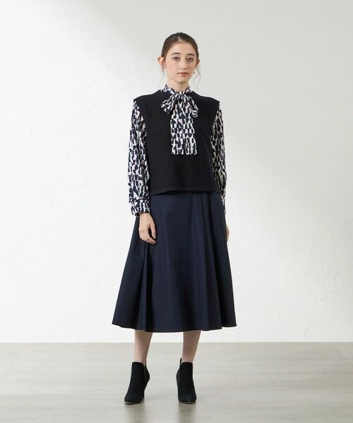 AMACA / アマカ ニット・セーター | バルキーストレッチ編み柄ベスト | 詳細3