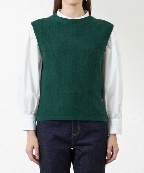 AMACA / アマカ ニット・セーター | バルキーストレッチ編み柄ベスト | 詳細5