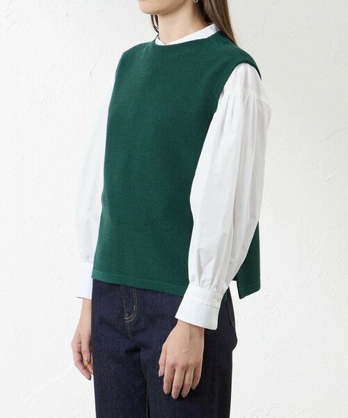 AMACA / アマカ ニット・セーター | バルキーストレッチ編み柄ベスト | 詳細6