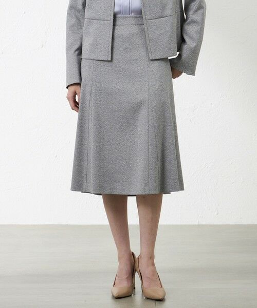 AMACA/アマカ シャークストレッチフレアスカート グレー3 38 AMACA/アマカ シャークストレッチフレアスカート グレー3 38