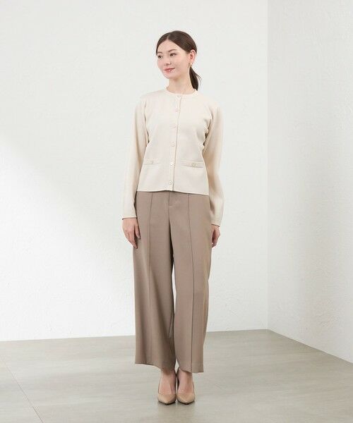 AMACA / アマカ ノーカラージャケット | 【Anniversary　Piece】光電子×ミラノリブニットジャケット | 詳細5