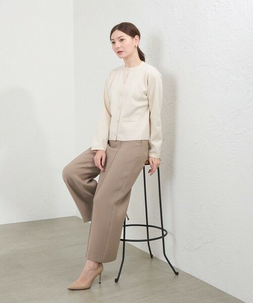 AMACA / アマカ ノーカラージャケット | 【Anniversary　Piece】光電子×ミラノリブニットジャケット | 詳細6