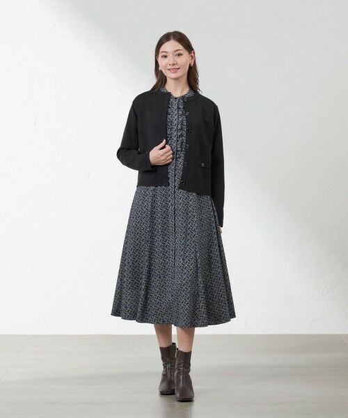 AMACA / アマカ ノーカラージャケット | 【Anniversary　Piece】光電子×ミラノリブニットジャケット | 詳細7