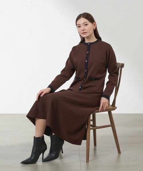 AMACA / アマカ ノーカラージャケット | 【Anniversary　Piece】光電子×ミラノリブニットジャケット | 詳細9