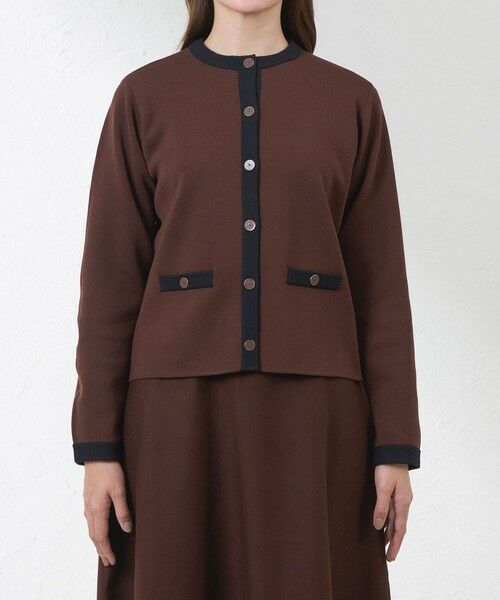 AMACA / アマカ ノーカラージャケット | 【Anniversary　Piece】光電子×ミラノリブニットジャケット | 詳細10