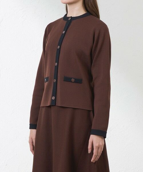 AMACA / アマカ ノーカラージャケット | 【Anniversary　Piece】光電子×ミラノリブニットジャケット | 詳細11