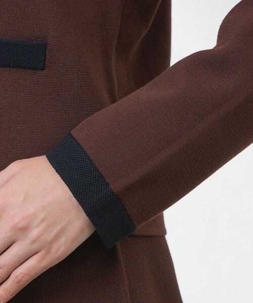 AMACA / アマカ ノーカラージャケット | 【Anniversary　Piece】光電子×ミラノリブニットジャケット | 詳細13