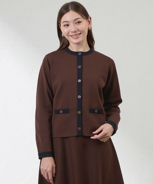 AMACA / アマカ ノーカラージャケット | 【Anniversary　Piece】光電子×ミラノリブニットジャケット | 詳細17