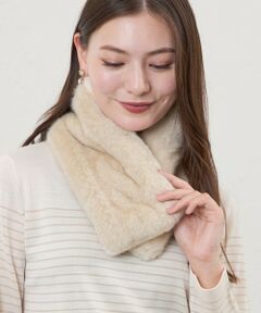AMACA / アマカ マフラー・ショール・スヌード・ストール | ケーブルフェイクファーティペット