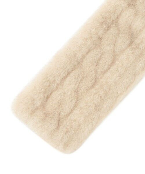 AMACA / アマカ マフラー・ショール・スヌード・ストール | ケーブルフェイクファーティペット | 詳細4