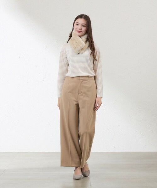 AMACA / アマカ マフラー・ショール・スヌード・ストール | ケーブルフェイクファーティペット | 詳細1