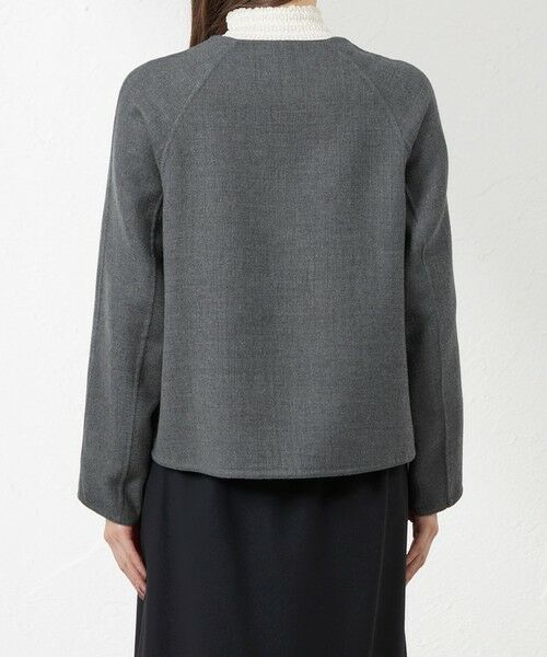 AMACA / アマカ ノーカラージャケット | 梳毛リバーノーカラーショートコート | 詳細6