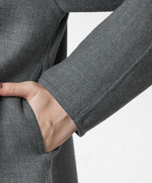 AMACA / アマカ ノーカラージャケット | 梳毛リバーノーカラーショートコート | 詳細7