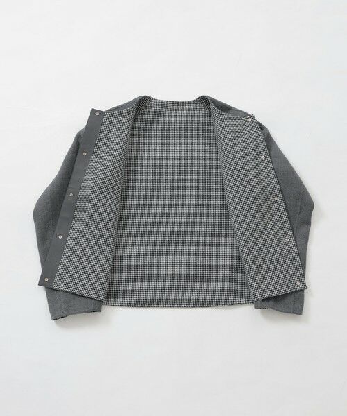 AMACA / アマカ ノーカラージャケット | 梳毛リバーノーカラーショートコート | 詳細10