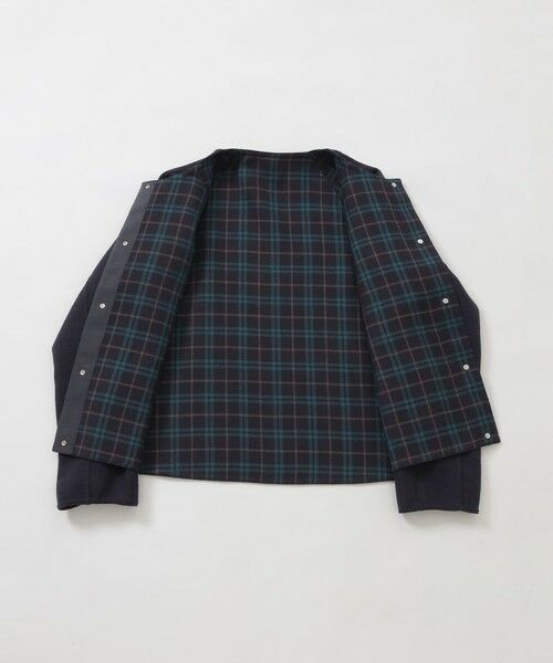 AMACA / アマカ ノーカラージャケット | 梳毛リバーノーカラーショートコート | 詳細11