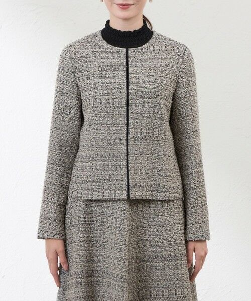 AMACA / アマカ ノーカラージャケット | 【Anniversary　Piece】【尾州素材】ツイードジャケット | 詳細3