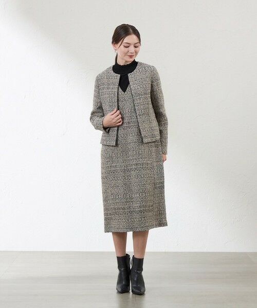 AMACA / アマカ ノーカラージャケット | 【Anniversary　Piece】【尾州素材】ツイードジャケット | 詳細2