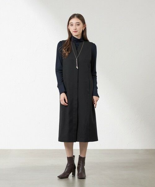 AMACA / アマカ ロング・マキシ丈ワンピース | キーネックジャンパードレス | 詳細3