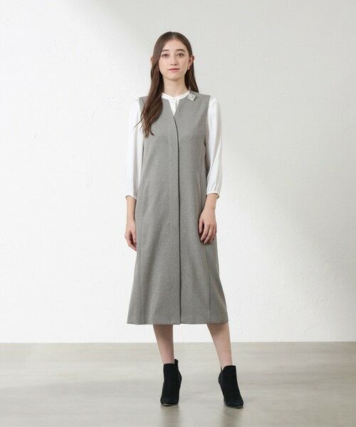 AMACA / アマカ ロング・マキシ丈ワンピース | キーネックジャンパードレス | 詳細1