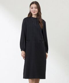 AMACA / アマカ ロング・マキシ丈ワンピース | 【Anniversary　Piece】【尾州素材】ツイードジャンパードレス