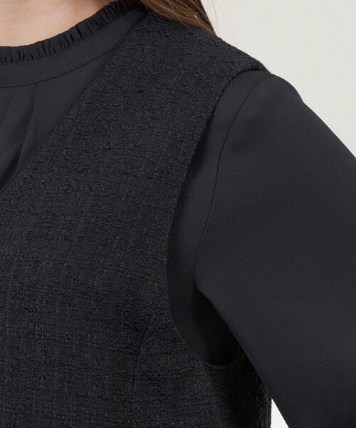 AMACA / アマカ ロング・マキシ丈ワンピース | 【Anniversary　Piece】【尾州素材】ツイードジャンパードレス | 詳細6