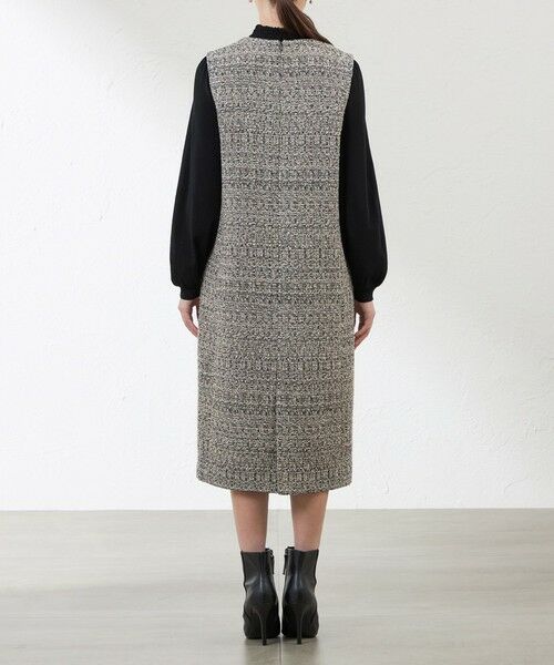 AMACA / アマカ ロング・マキシ丈ワンピース | 【Anniversary　Piece】【尾州素材】ツイードジャンパードレス | 詳細5