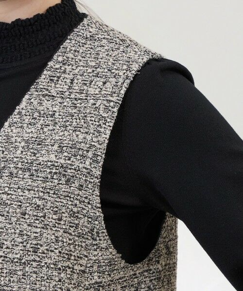 AMACA / アマカ ロング・マキシ丈ワンピース | 【Anniversary　Piece】【尾州素材】ツイードジャンパードレス | 詳細7