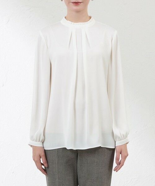 AMACA / アマカ シャツ・ブラウス | バックサテンジョーゼットブラウス | 詳細5