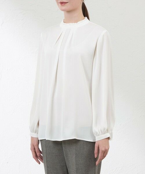 AMACA / アマカ シャツ・ブラウス | バックサテンジョーゼットブラウス | 詳細6