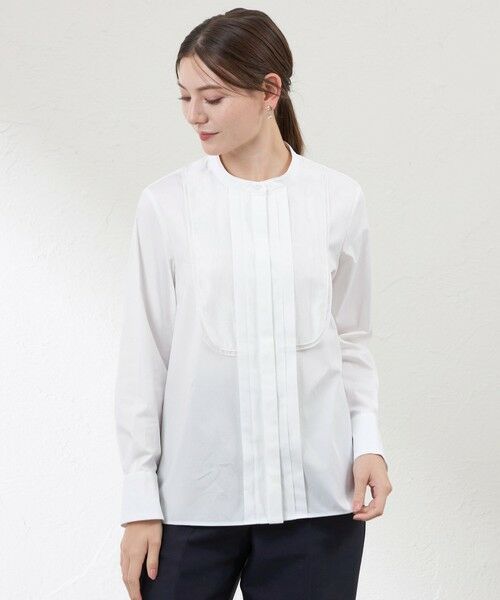 AMACA / アマカ シャツ・ブラウス | 【ATELIER COLLECTION】 ストレッチブロードビブヨークブラウス | 詳細1