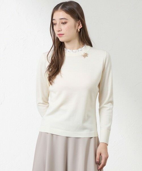 AMACA / アマカ ニット・セーター | レース襟ニット | 詳細4