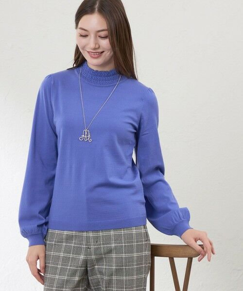 AMACA / アマカ ニット・セーター | ライトバルキーシャーリングニット(ブルー7)